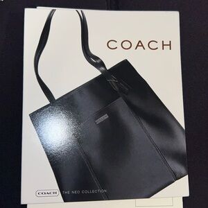 Vintage Coach 6216 Laptop Bag Nylon Leather Briefcase Shoulder Padded Bag  Black